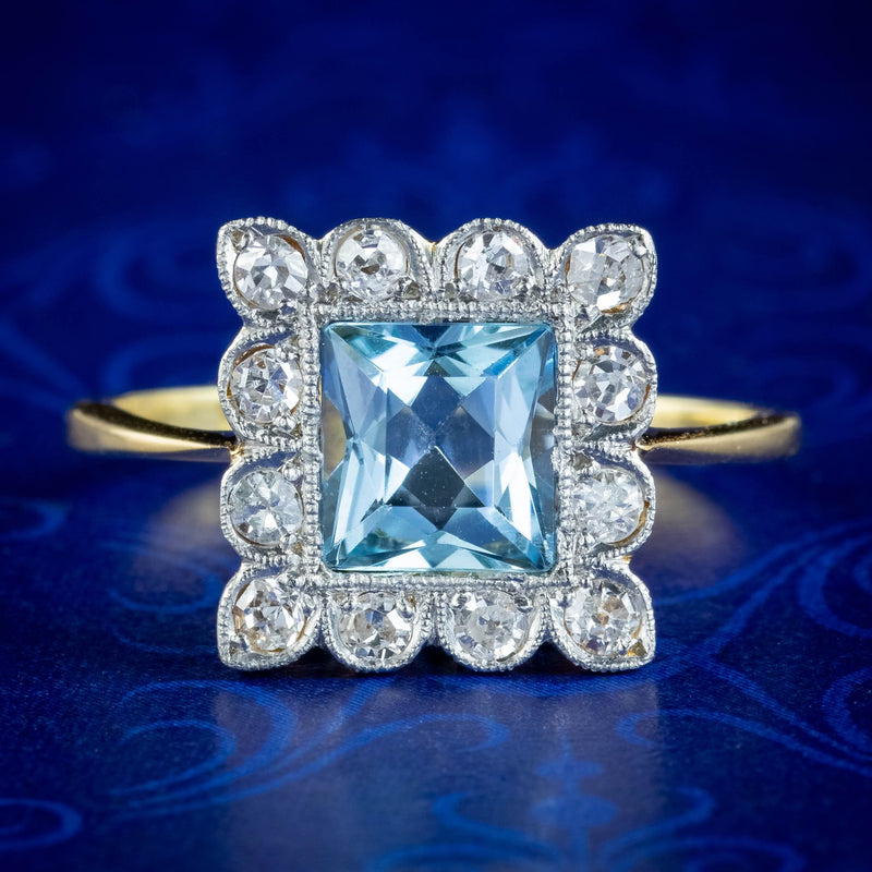 Aqua Blue and Bronze Long Ring – omoyajewellery